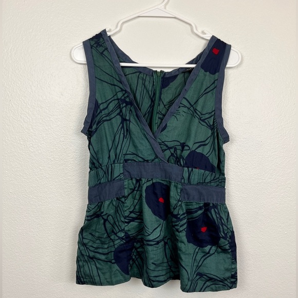 Marc Jacobs Tops - Marc Jacobs Floral Emerald Blouse 6